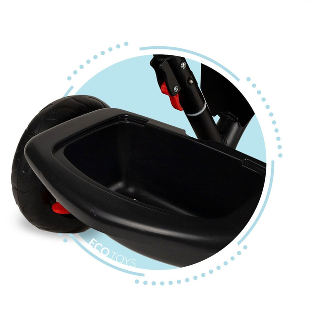 Велосипед дитячий Ecotoys з поворотним сидінням сірий (JM-066-9 GREY) (5903089064626) - зображення 10