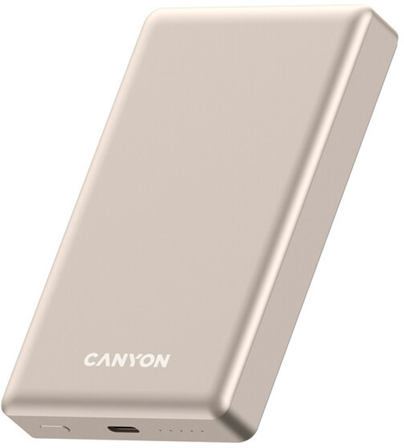 Powerbank Canyon OnPower 510 slim Magsafe 10000 mAh PD20W Beige (CNS-CPB510BE) - obraz 4