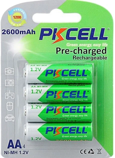 Аккумулятор PkCell 1.2V AA 2600 мАч NiMH Already Charged 1 шт (2419) - Фото 2 Аккумулятор PkCell 1.2V AA 2600 мАч NiMH Already Charged 1 шт (2419) - изображение 2