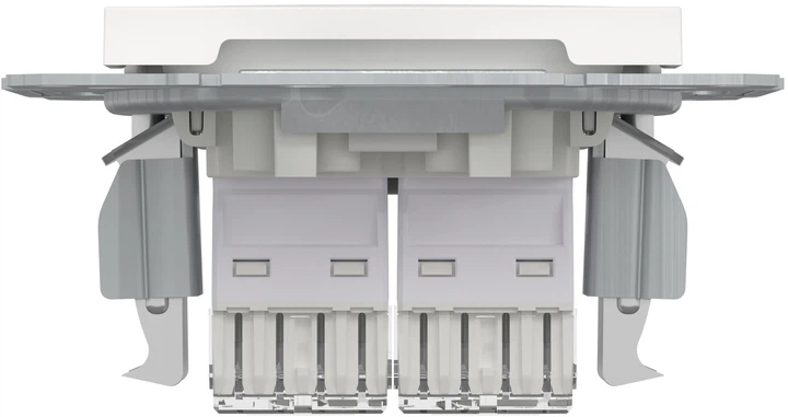 Розетка Schneider Electric Asfora RJ45 двойная тип UTP категория 6 Белая без рамки (EPH4870121) - изображение 3