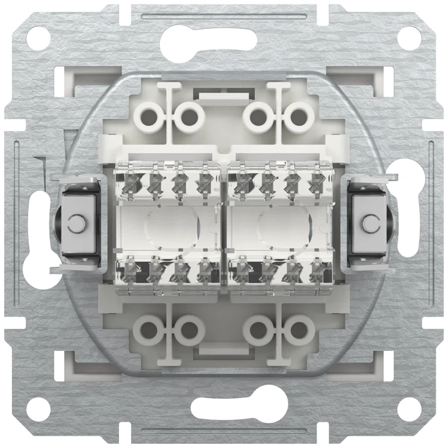 Розетка Schneider Electric Asfora RJ45 двойная тип UTP категория 6 Белая без рамки (EPH4870121) - изображение 5