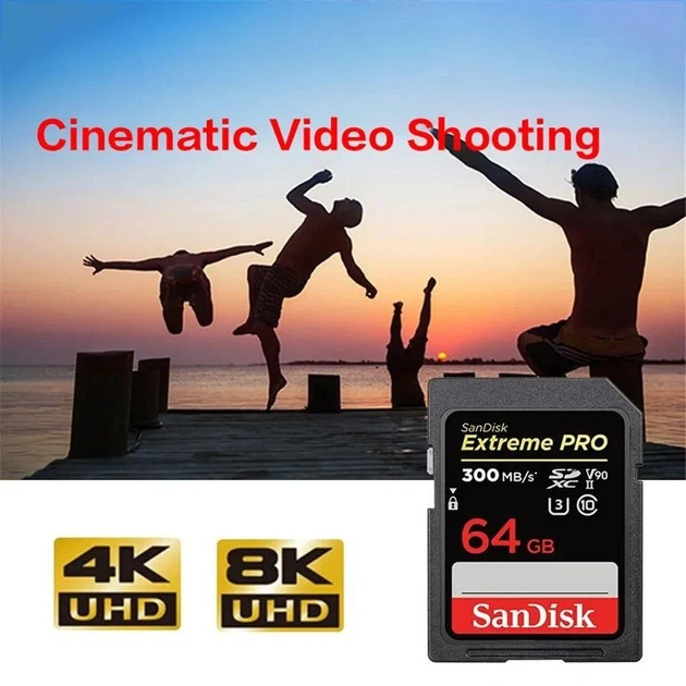 Карта памяти SanDisk 64ГБ SDHC U3 300 MB/s Extreme Pro для видеокамер и фотоаппаратов - Фото 2 Карта памяти SanDisk 64ГБ SDHC U3 300 MB/s Extreme Pro для видеокамер и фотоаппаратов - изображение 2