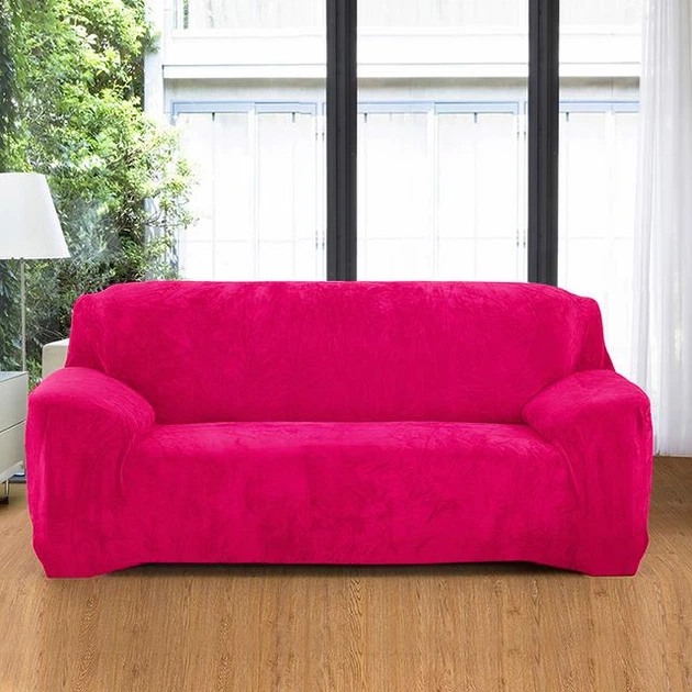 Защитный чехол на трехместный диван Diana Textile Plush Velvet, 190x230 см, Ярко-розовый - Фото 2 Защитный чехол на трехместный диван Diana Textile Plush Velvet, 190x230 см, Ярко-розовый - изображение 2