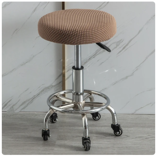 Круглий чохол на стілець Diana Textile Round Chair Ø 28-40 см, Бежевий - зображення 2