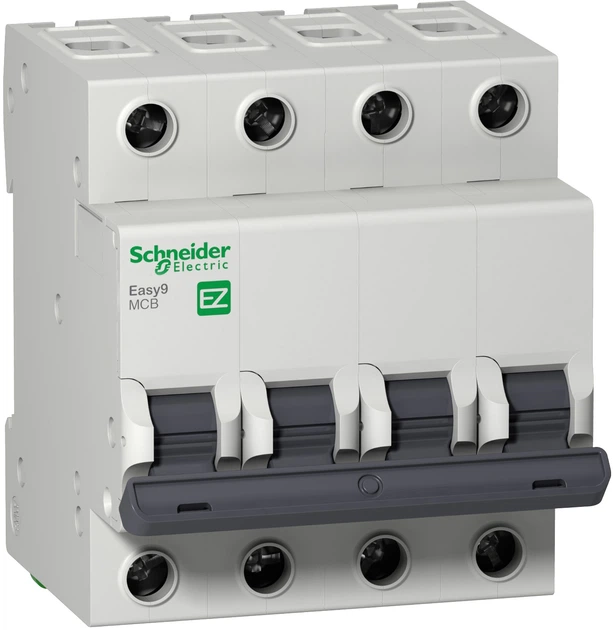 Автоматичний вимикач Schneider Electric 4 Р 32 А тип C EZ9 (EZ9F34432) - Фото 1 Автоматичний вимикач Schneider Electric 4 Р 32 А тип C EZ9 (EZ9F34432) - зображення 1