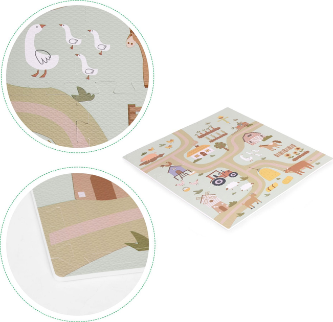 Mata piankowa dla dzieci Ecotoys Farma duża 90.5 x 90.5 cm ECOEVA019 (5905817003433) - obraz 6