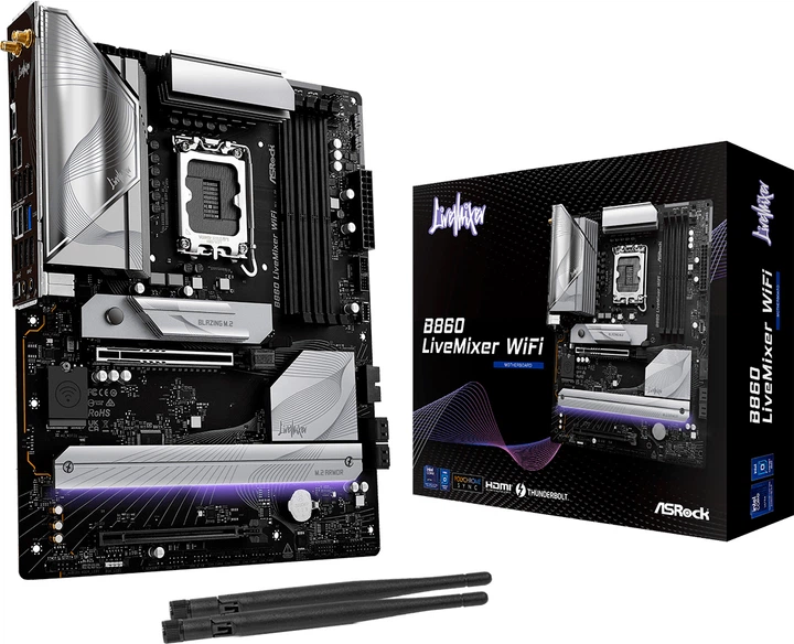 Материнська плата ASRock B860 LiveMixer Wi-Fi (s1851, Intel B860, PCI-Ex16) - зображення 5