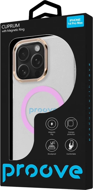 Чехол для смартфона Apple iPhone 14 Pro Max Proove Cuprum with Magnetic Ring Pink (616930005) - Фото 3 Чехол для смартфона Apple iPhone 14 Pro Max Proove Cuprum with Magnetic Ring Pink (616930005) - изображение 3