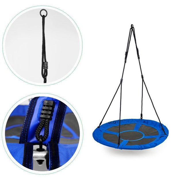Садова гойдалка EcoToys лелече гніздо 100 см сині BOC100 BLUE (5903089066811) - зображення 4