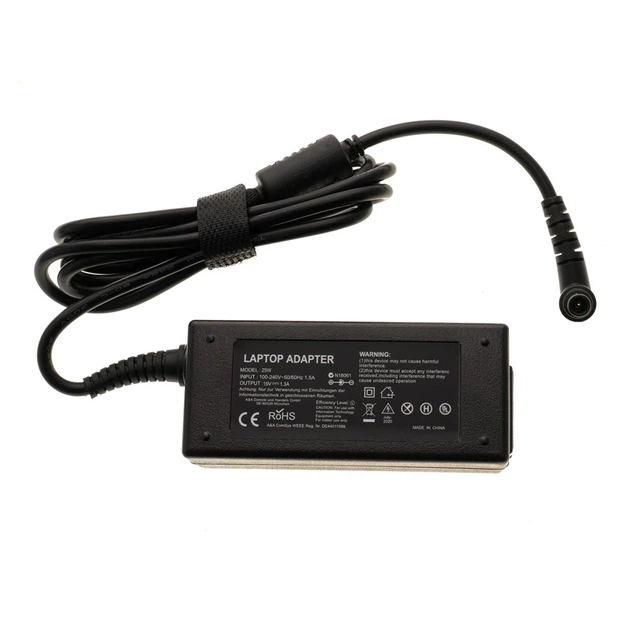 Блок питания для ноутбука для монитора LG 19V, 1.3A, 25W, 6.5*4.4мм+PIN, black (без кабеля!) High Copy (2209961) - изображение 2