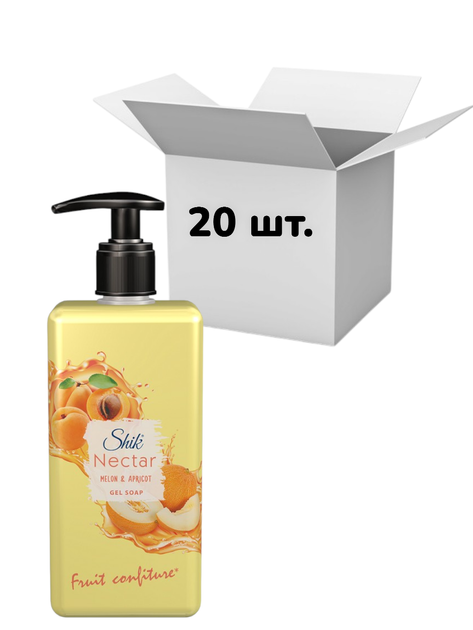 Упаковка жидкое мыло Shik Nectar Дыня и абрикос с дозатором 450 мл х 20 шт. - Фото 1 Упаковка жидкое мыло Shik Nectar Дыня и абрикос с дозатором 450 мл х 20 шт. - изображение 1
