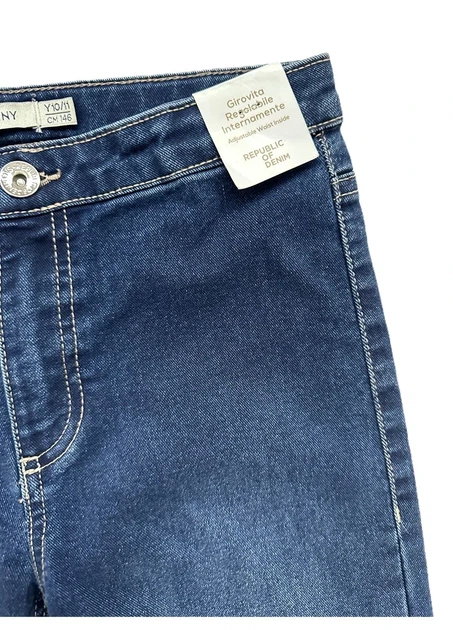 Джегінси-скінні дівчинки OVS Republic of Denim 2000-540 темно-сині 146см - Фото 3 Джегінси-скінні дівчинки OVS Republic of Denim 2000-540 темно-сині 146см - изображение 3