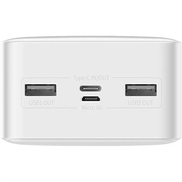 Зовнішній акумулятор Baseus 15W 30000mAh White (PPBD050202) - изображение 3