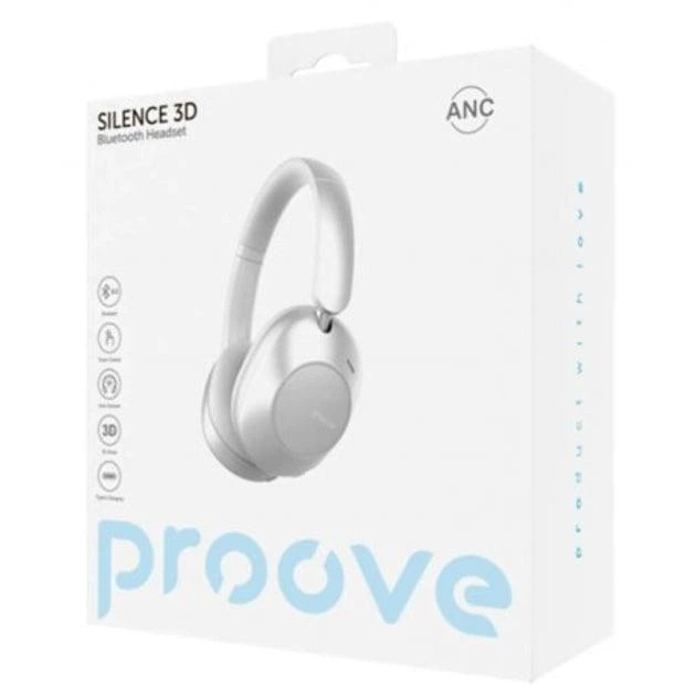 Беспроводные наушники Proove Silence 3D with ANC (HPSL3D010003) Light grey - Фото 3 Беспроводные наушники Proove Silence 3D with ANC (HPSL3D010003) Light grey - изображение 3