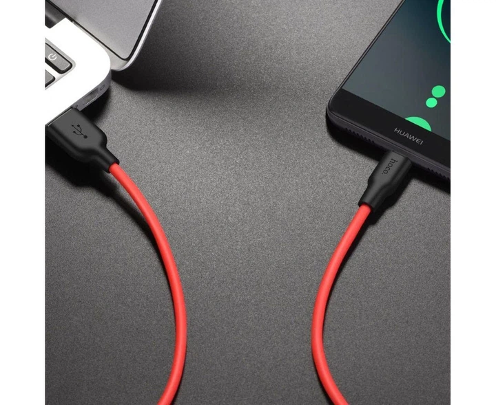 Дата кабель Hoco x21 plus Usb Type-C 2A 2 метри недорогий варіант червоний - Фото 4 Дата кабель Hoco x21 plus Usb Type-C 2A 2 метри недорогий варіант червоний - зображення 4