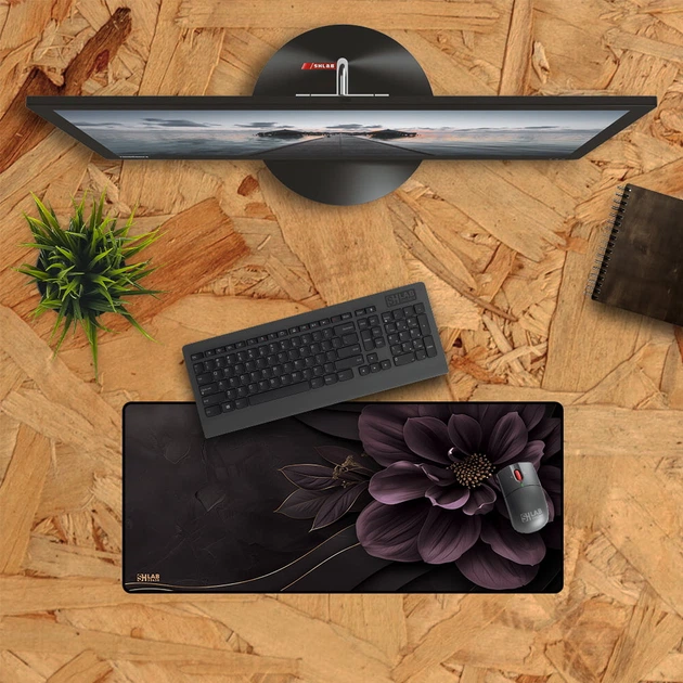 Игровая поверхность (Коврик для мышки) SHLab Flower on Dark Background SHM-1138 (70х30 см) (39436) - Фото 3 Игровая поверхность (Коврик для мышки) SHLab Flower on Dark Background SHM-1138 (70х30 см) (39436) - изображение 3