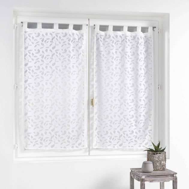 Набір фіранок Douceur d'interieur Manon на шлевках 60 x 90 см білий 2 шт (ZES3574386275651) - зображення 4