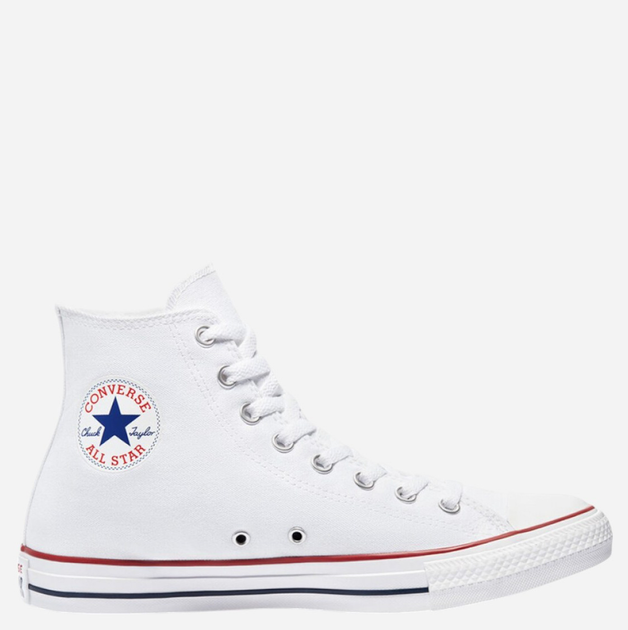 Жіночі кеди високі Converse Chuck Taylor All Star M7650C 36.5 (4US) Білі (886952780395) - зображення 1