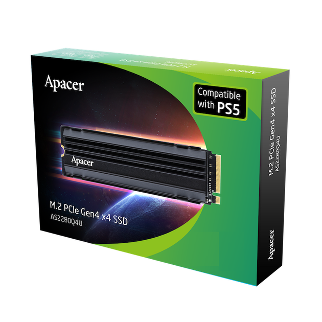 Накопичувач SSD M.2 Apacer AS2280Q4U5 512GB 2280 PCIe 4.0x4 NVMe 3D Nand Read/Write: 7000/3000 MB/sec (AP512GAS2280Q4U5-1) - изображение 2