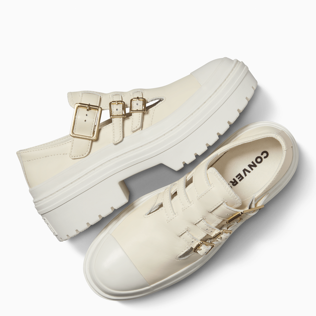 Женские туфли кожаные Converse Chuck Taylor All Star Lugged Heel Mj A10617C 38 (7.5US) 24.5 см Khaki/Off White (194435312613) - изображение 5
