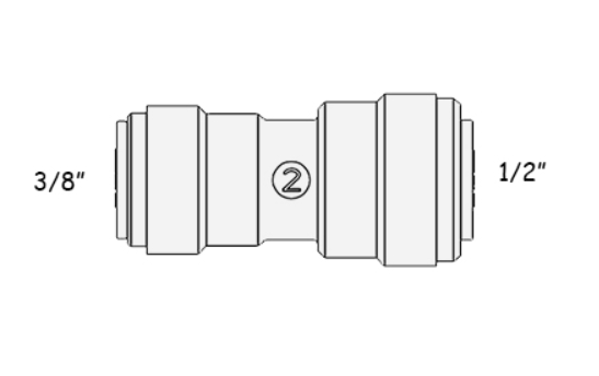 Фітинг прямий ITiGER 1810-E 3/8" - 1/2" (трубка-трубка) - изображение 2