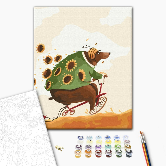 Картина по номерам Brushme Bear Adventure © Yana Kozakнабор для росписи по цифрам - Фото 1 Картина по номерам Brushme Bear Adventure © Yana Kozakнабор для росписи по цифрам - изображение 1