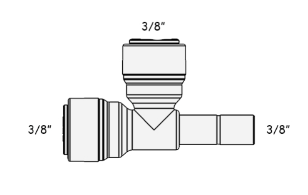 Фитинг Т-образный ITiGER 1820-C 3/8"-1/4"-3/8" (стержень-трубка-трубка) - изображение 2