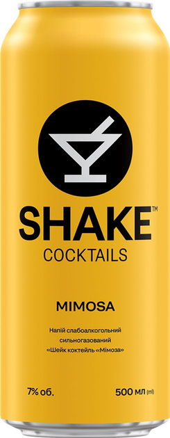 Упаковка слабоалкогольного напитка Shake Mimosa 7% 0.5 л х 24 шт. (4820252124530R) - изображение 1