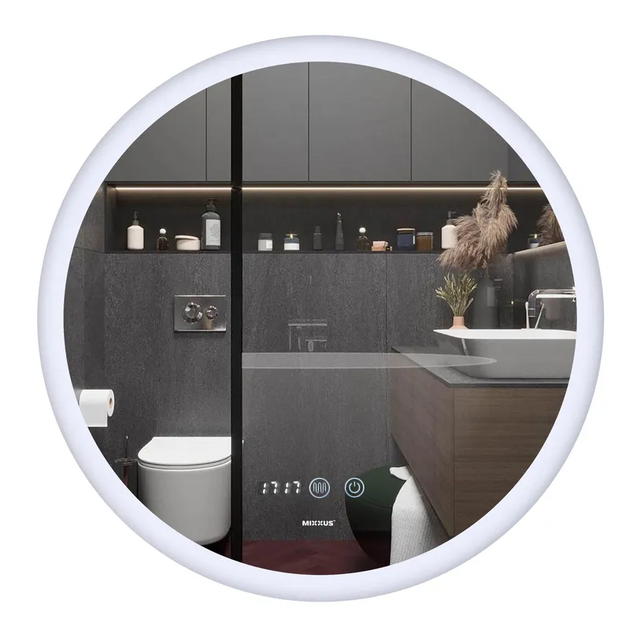Зеркало Mixxus PLAIN MC10-80 с LED Touch, Anti-fog, димером, регулировкой яркости, часами (MI6932) - Фото 1 Зеркало Mixxus PLAIN MC10-80 с LED Touch, Anti-fog, димером, регулировкой яркости, часами (MI6932) - изображение 1