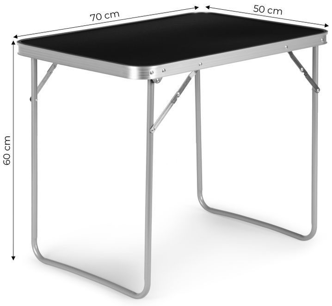 Стіл складаний ModernHome by Multistore чорний (HTA70 BLACK) - зображення 8