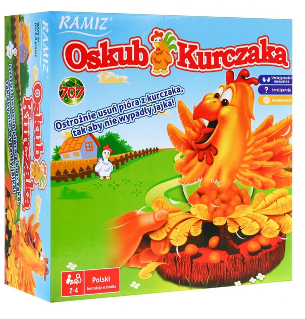 Gra planszowa zręcznościowa Oskub Kurczaka Wyjmowanie piórek + Ochrona jajek (5903864901269) - obraz 5