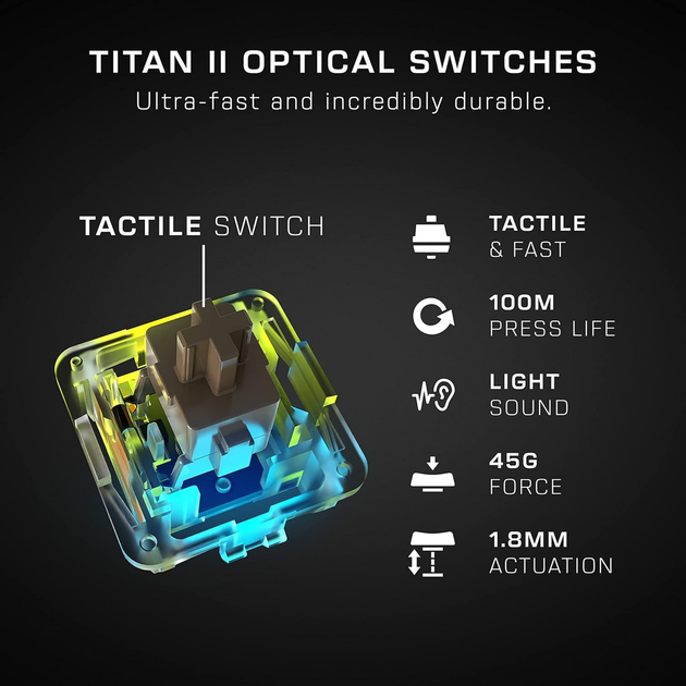 Клавіатура дротова Roccat Vulcan II Max – Optical-Mechanical Keyboard Black (0731855210084) - зображення 13