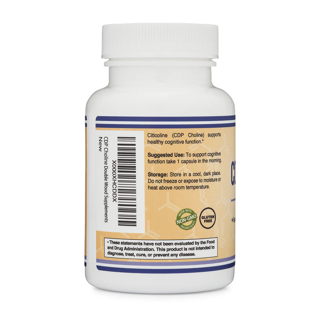 Double Wood supplements CDP Choline 300 мг 60 капсул Холин Для улучшения памяти и интеллекта - Фото 2 Double Wood supplements CDP Choline 300 мг 60 капсул Холин Для улучшения памяти и интеллекта - изображение 2