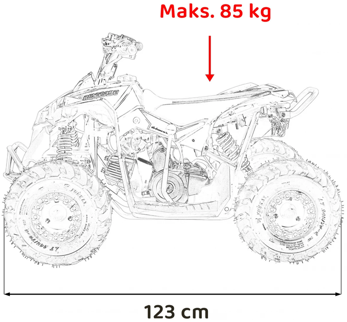 Pojazd Quad Ramiz spalinowy Renegade Hiperfect110CC Czerwony (5903864941593) - obraz 13