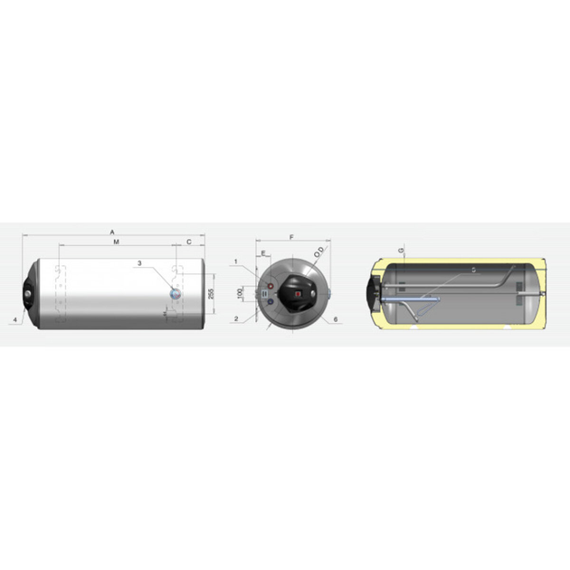 Водонагреватель Eldom Eureka 200 2x1.0 kW 72281D - изображение 6