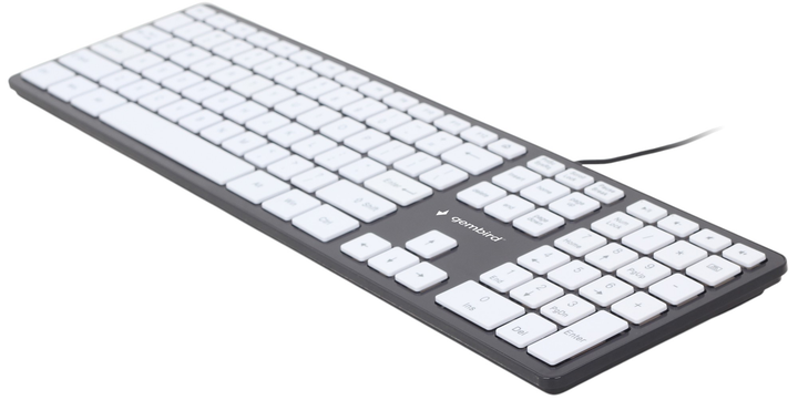 Мультимедійна клавіатура дротова Gembird KB-MCH-02-BKW Black/White (KB-MCH-02-BKW) - зображення 3
