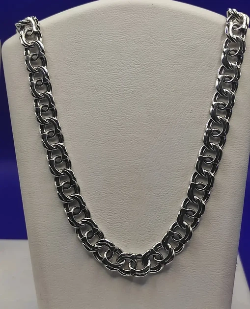 Мужская серебряная цепочка казахский Бисмарк чернённая Shiny 1057 60см, 600, 36.2 - Фото 3 Мужская серебряная цепочка казахский Бисмарк чернённая Shiny 1057 60см, 600, 36.2 - изображение 3