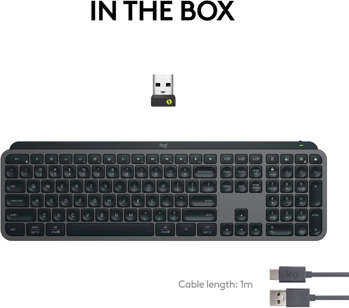 Bezprzewodowa klawiatura Logitech MX Keys S Advanced Wireless Illuminated Graphite (920-011587) - obraz 6