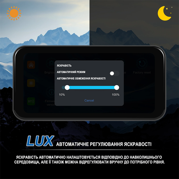 Мультимедійний монітор для мотоцикла Podofo A3659, з Bluetooth, Wi-Fi, Apple CarPlay\Android Auto, GPS, 6,25", чорний - зображення 6