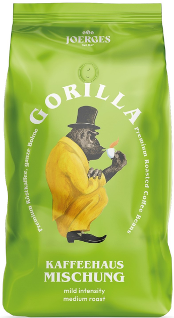 Kawa ziarnista Gorilla Kaffeehaus Mischung 1 kg (4039398130378) - obraz 1