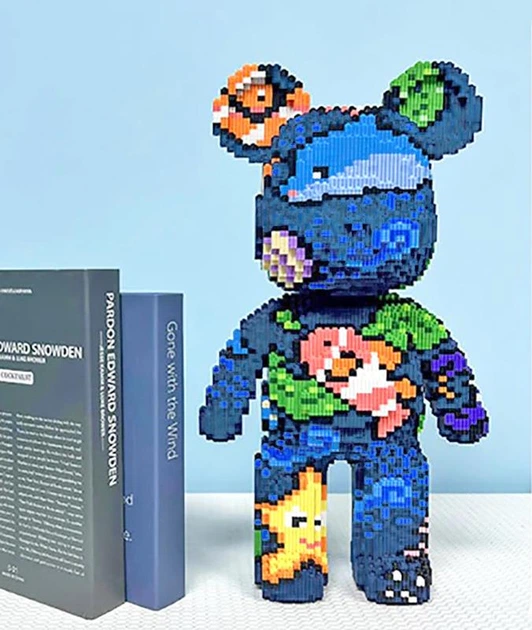 3D Конструктор TOPA Magic Blocks Медведь Bearbrick Аквариум 45 см 9070 - изображение 2