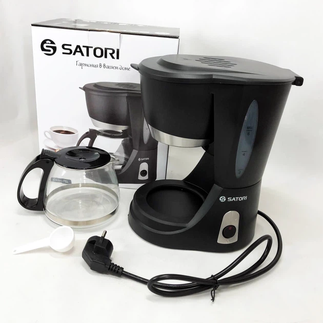 Кавоварка крапельна Satori SCM-600-PBL 650 Вт, Маленька кавомашина для дому, Маленька кавомашина - изображение 5