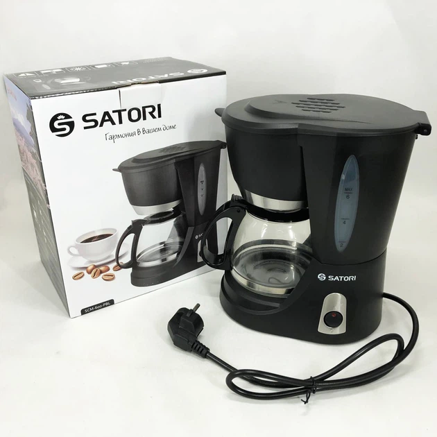 Кавоварка крапельна Satori SCM-600-PBL 650 Вт, Маленька кавомашина для дому, Маленька кавомашина - изображение 7