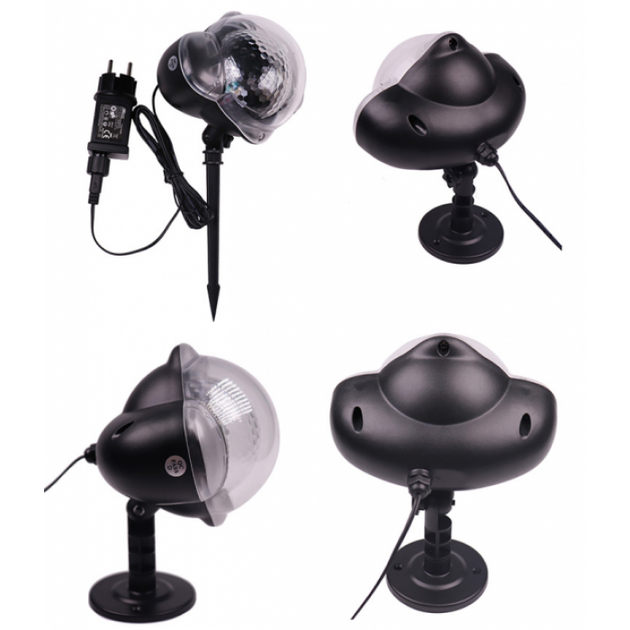 Світлодіодний проектор вуличний для прикраси будинку Christmas Snowfall Projector WL-808 IP65 до 25 м - зображення 4