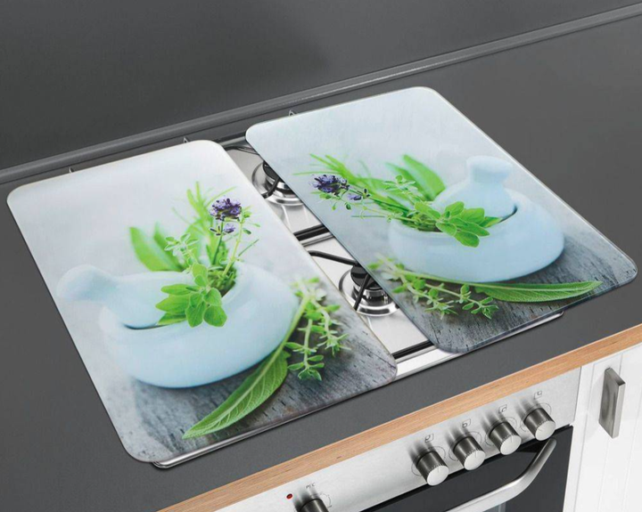 Płyty ochronne  na kuchenkę Wenko Herb Garden 2 szt 52 x 30 cm (4008838107539) - obraz 4