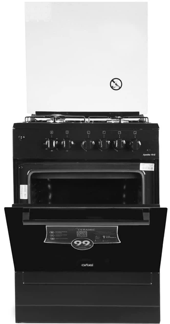 Газова плита з електричною духовкою Artel APETITO 10-E Black - зображення 4