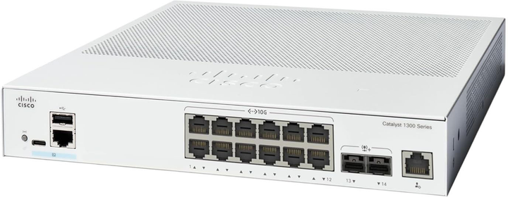 Комутатор Cisco Catalyst 1300 (C1300-12XT-2X) - зображення 1