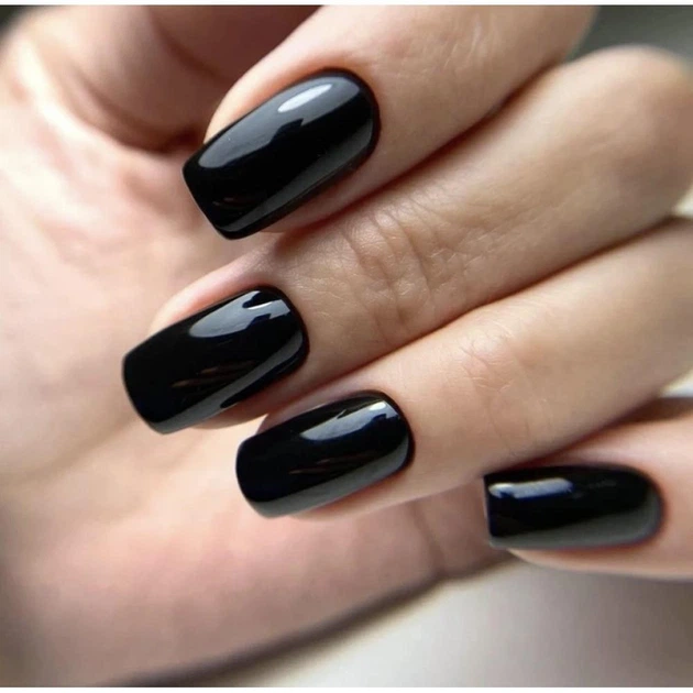 Накладные ногти Nail классические черные, квадрат, средние 24 шт - Фото 2 Накладные ногти Nail классические черные, квадрат, средние 24 шт - изображение 2