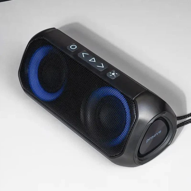 Портативна Бездротова Bluetooth колонка Proove Third Element IPX6 Black |BT5.0, Type-C/AUX/TF, 20W, TWS, 8h, 5200mah|Black - зображення 10