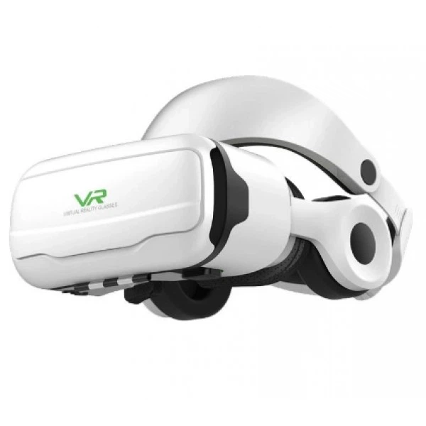 Очки-шлем виртуальной реальности VR glasses VR SC-G02EF с наушниками, белые - изображение 3